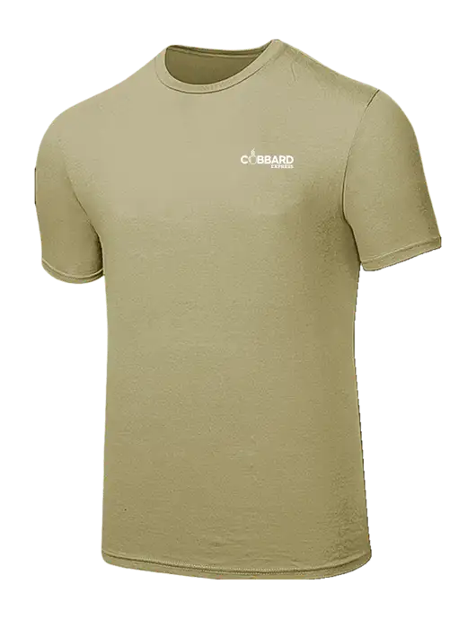 Seriously Soft Tan T-Shirt w/Cubbard Express Logo