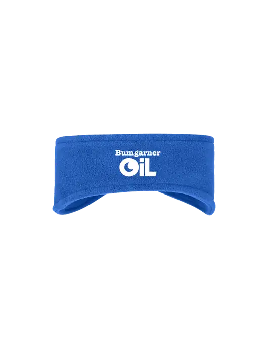 Royal Stretch Fleece Headband w/Bumgarner Oil Logo