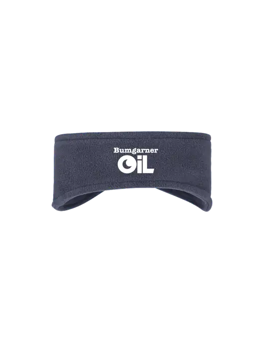 Navy Stretch Fleece Headband w/Bumgarner Oil Logo