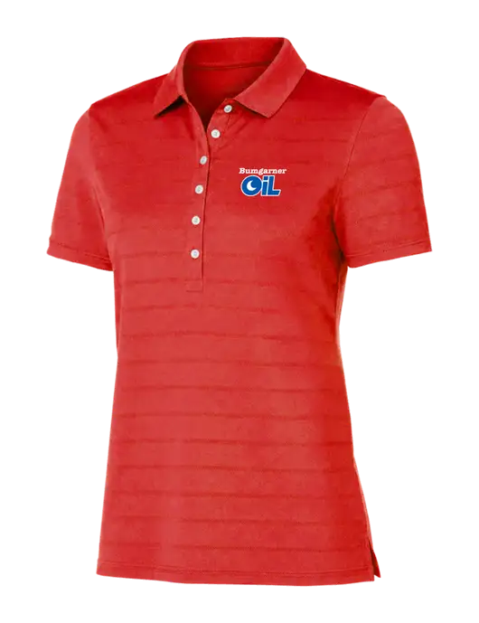 Callaway Womens Red Ventilated Polo w/Bumgarner Oil Logo