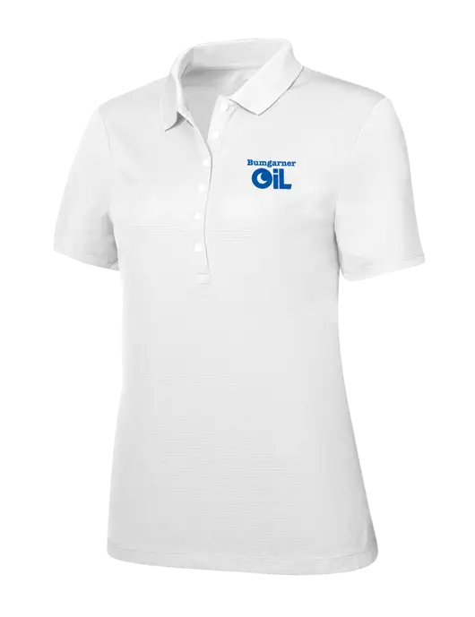 Callaway Womens Ottoman Bright White Polo w/Bumgarner Oil Logo
