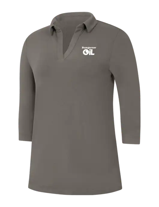 Womens Dark Grey Luxe Knit Tunic w/Bumgarner Oil Logo
