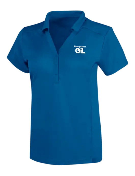 OGIO Royal Blue Womens Framework Polo w/Bumgarner Oil Logo
