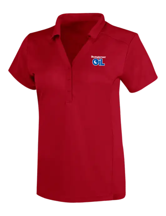 OGIO Red Womens Framework Polo w/Bumgarner Oil Logo
