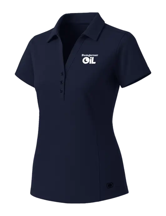 OGIO Womens Navy ONYX Polo w/Bumgarner Oil Logo