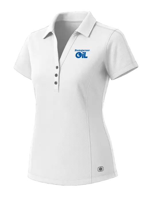 OGIO Womens White ONYX Polo w/Bumgarner Oil Logo