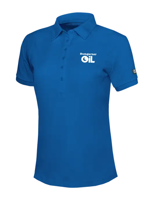OGIO Womens Royal Blue Jewel Polo w/Bumgarner Oil Logo