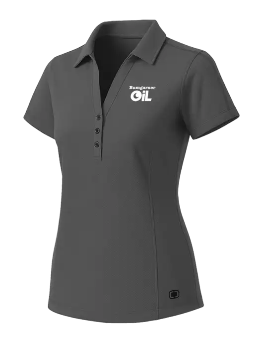 OGIO Womens Medium Grey ONYX Polo w/Bumgarner Oil Logo
