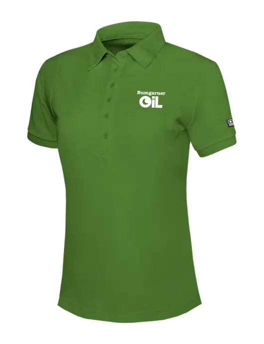 OGIO Womens Dark Kelly Green Jewel Polo w/Bumgarner Oil Logo