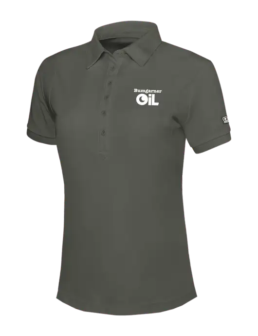 OGIO Womens Medium Grey Jewel Polo w/Bumgarner Oil Logo