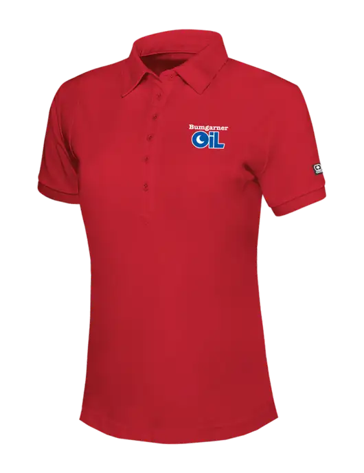 OGIO Womens Red Jewel Polo w/Bumgarner Oil Logo