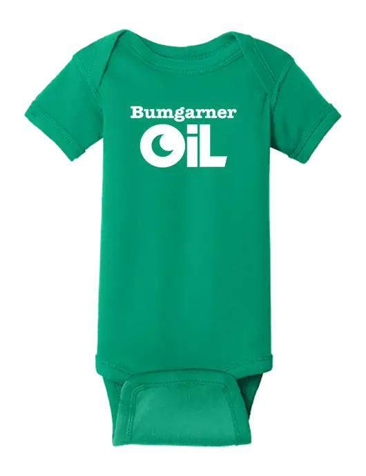 Rabbit Skins Kelly Infant Short Sleeve Baby Rib Bodysuit w/Bumgarner Oil Logo