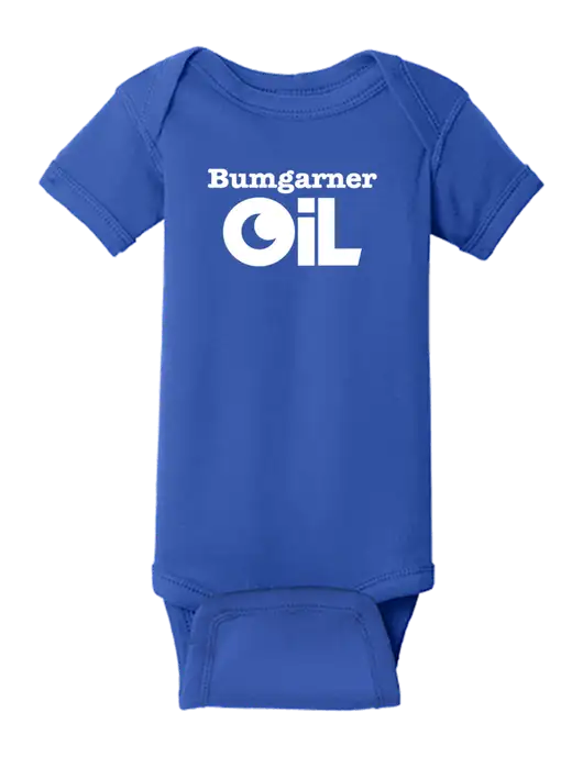 Rabbit Skins Royal Infant Short Sleeve Baby Rib Bodysuit w/Bumgarner Oil Logo