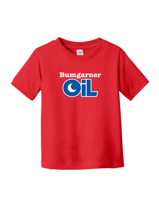 Rabbit Skins Red Toddler Fine Jersey Tee w/Bumgarner Oil Logo