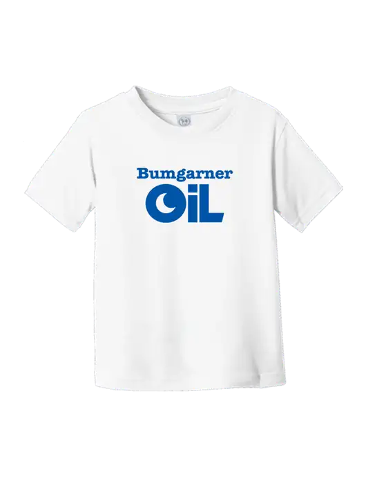 Rabbit Skins White Toddler Fine Jersey Tee w/Bumgarner Oil Logo