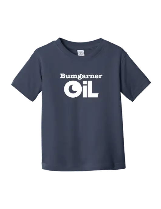 Rabbit Skins Navy Toddler Fine Jersey Tee w/Bumgarner Oil Logo