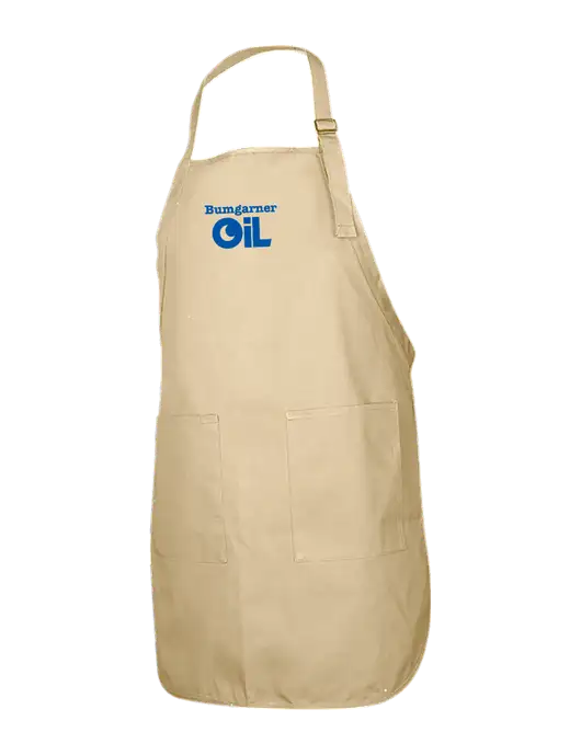 Full-Length Stone Apron With Pockets w/Bumgarner Oil Logo