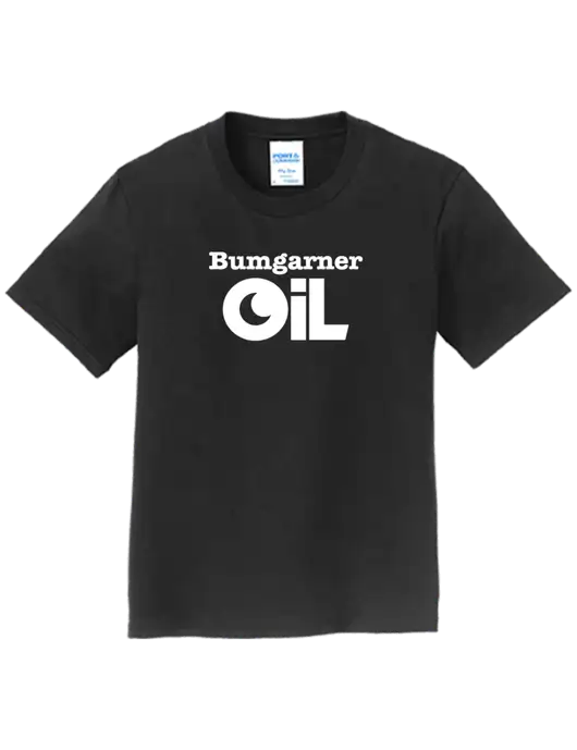 Youth Ring Spun Jet Black 4.5 oz T-Shirt w/Bumgarner Oil Logo