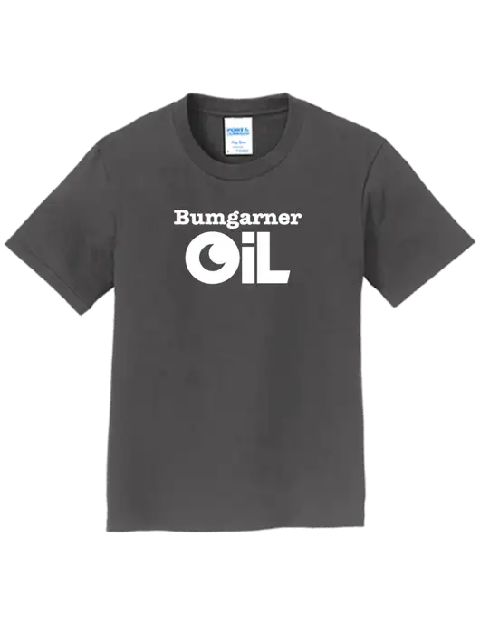 Youth Ring Spun Charcoal 4.5 oz T-Shirt w/Bumgarner Oil Logo