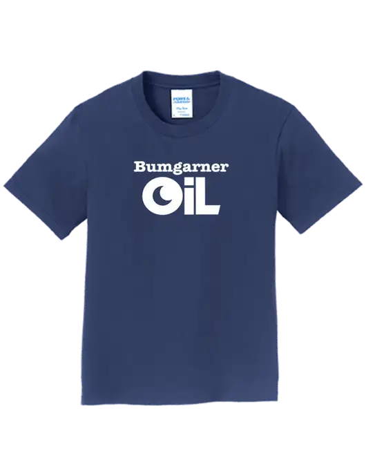 Youth Ring Spun Navy 4.5 oz T-Shirt w/Bumgarner Oil Logo