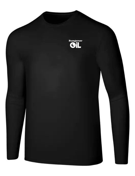 Seriously Soft Black Long Sleeve T-Shirt w/Bumgarner Oil Logo
