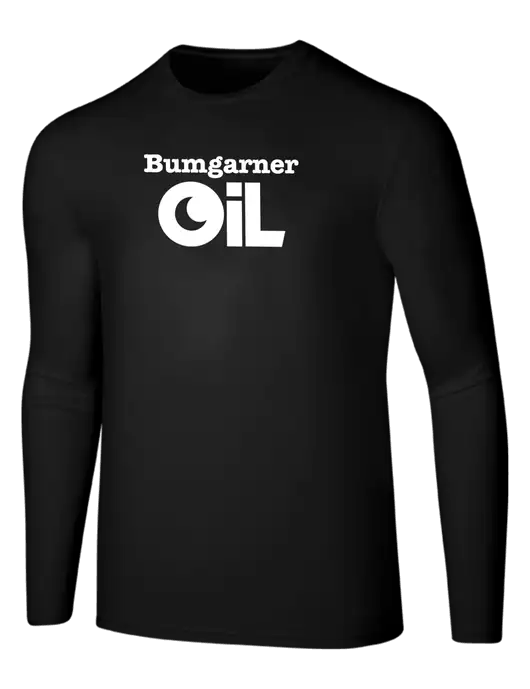 Seriously Soft Black Long Sleeve T-Shirt w/Bumgarner Oil Logo