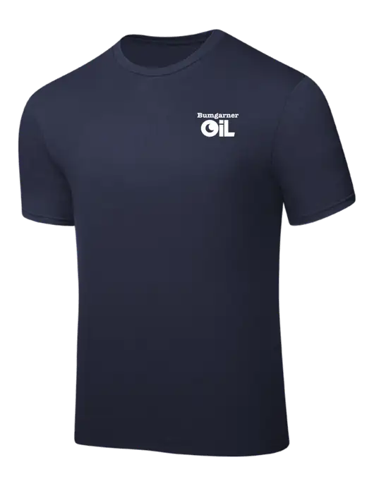 Navy PosiCharge Competitor Tee w/Bumgarner Oil Logo