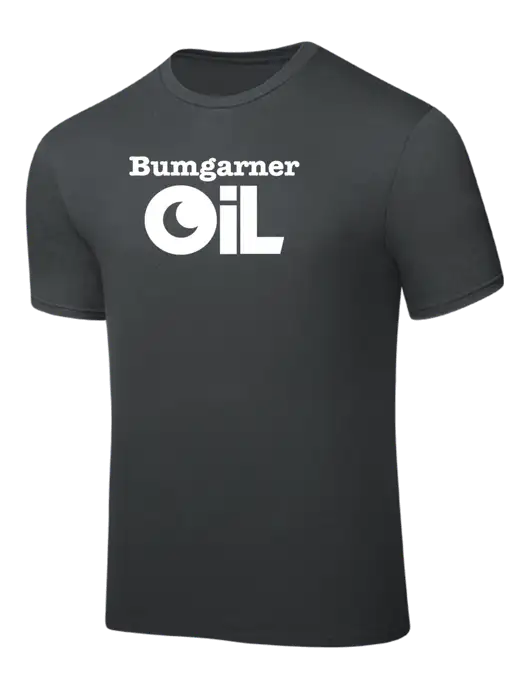 Dark Grey PosiCharge Competitor Tee w/Bumgarner Oil Logo