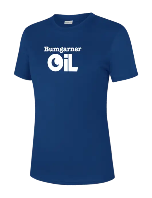 Womens Royal PosiCharge Competitor Tee w/Bumgarner Oil Logo