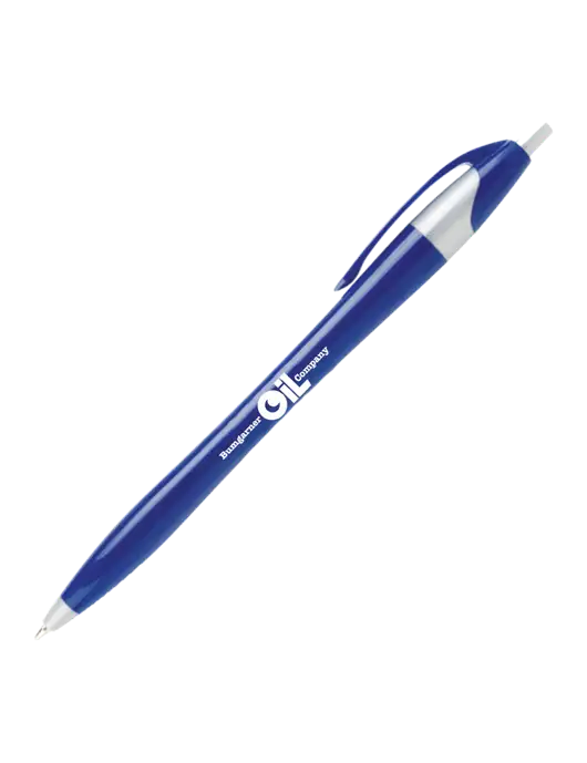Novella Navy/Silver Corporate Pen- Blue Ink w/Bumgarner Oil Logo