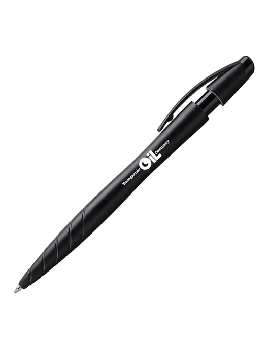 Awali Black Metallic Pen - Black Ink w/Bumgarner Oil Logo