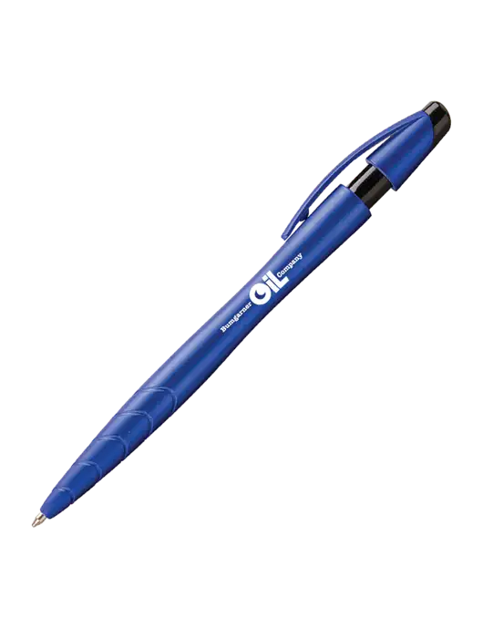 Awali Blue Metallic Pen - Black Ink w/Bumgarner Oil Logo