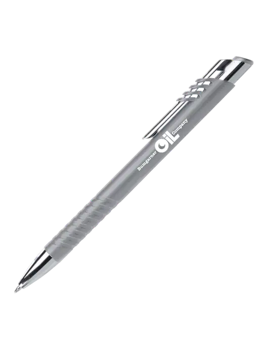 Schirhart Grey Pen - Black Ink w/Bumgarner Oil Logo