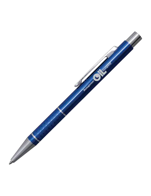 St George Blue Pen - Blue Ink w/Bumgarner Oil Logo