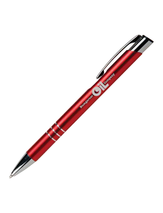 Laurent Red Pen - Black Ink w/Bumgarner Oil Logo