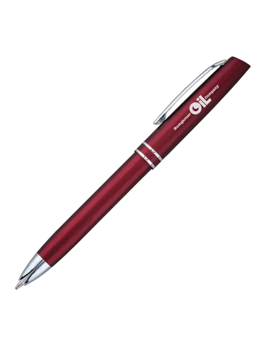Maroon Anguilla Black Ink Pen w/Bumgarner Oil Logo