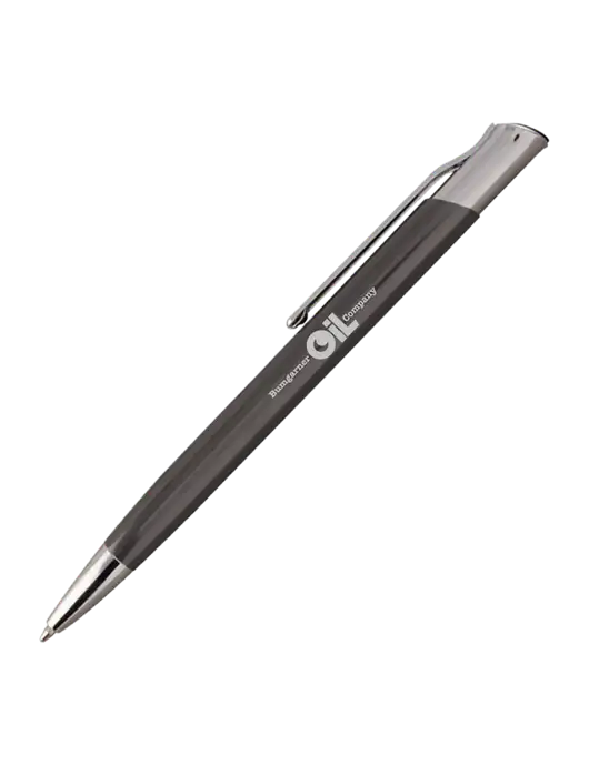 San Malo Gunmetal Pen - Black Ink w/Bumgarner Oil Logo