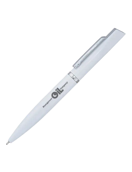 Santos White Pen - Black Ink w/Bumgarner Oil Logo