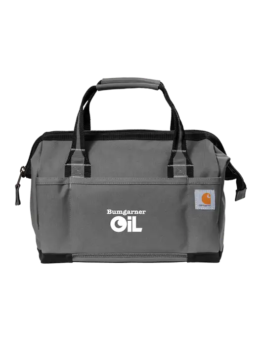 Carhartt Foundry Series 14” Grey Tool Bag w/Bumgarner Oil Logo