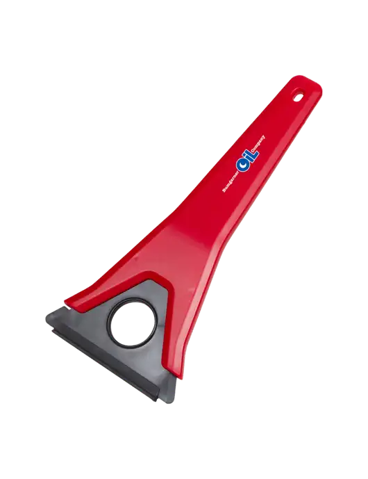 TriBlade Red Windshield Scraper w/Bumgarner Oil Logo