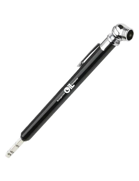 Quick View Black Tire Gauge w/Bumgarner Oil Logo