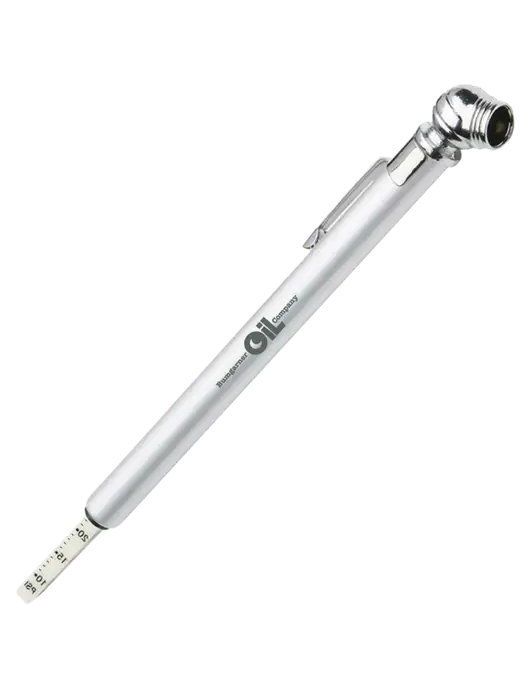 Quick View Silver Tire Gauge w/Bumgarner Oil Logo