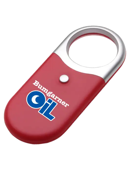 Compact Red Magnifier Light w/Bumgarner Oil Logo