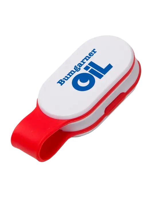 Magna Clip Red Personal Safety Light w/Bumgarner Oil Logo