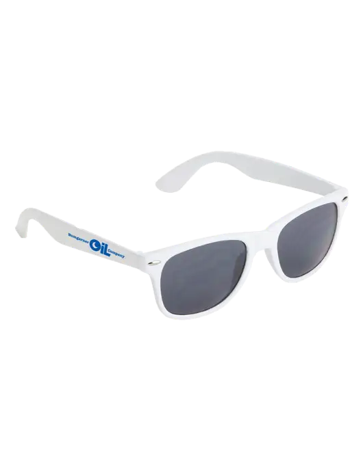 Daytona White Sunglasses w/Bumgarner Oil Logo