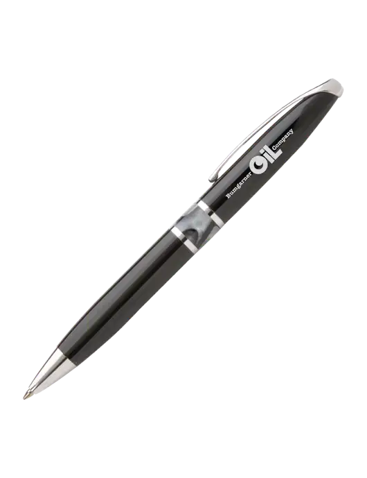 Illusion Black Pen - Black Ink w/Bumgarner Oil Logo