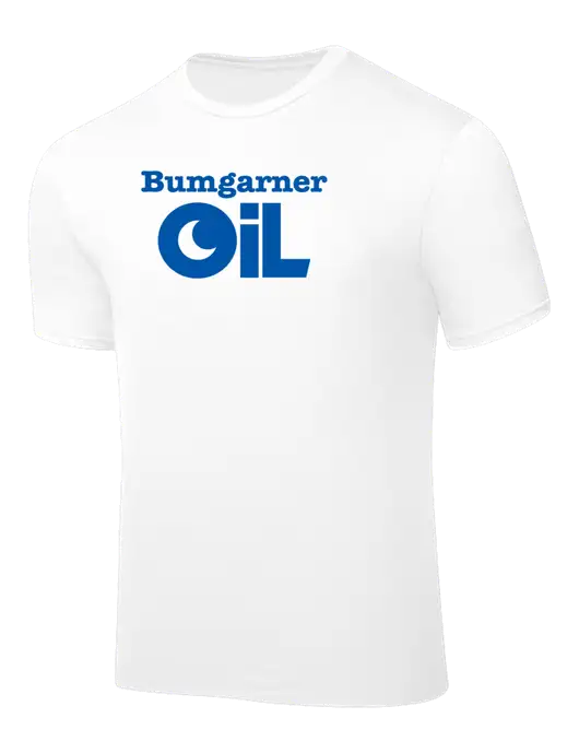 White PosiCharge Competitor Tee w/Bumgarner Oil Logo