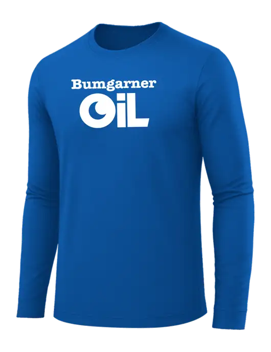 Long Sleeve Royal Blue PosiCharge Competitor Tee w/Bumgarner Oil Logo