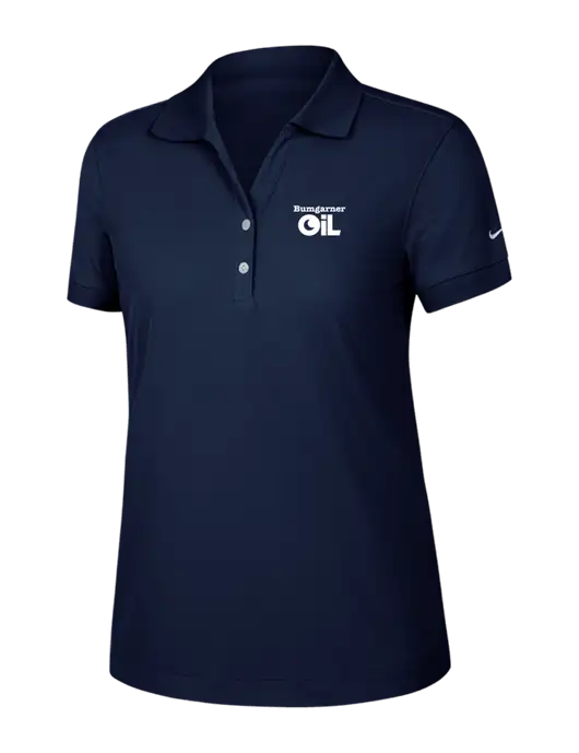 Nike Womens Dri-FIT Classic Dark Navy Polo w/Bumgarner Oil Logo