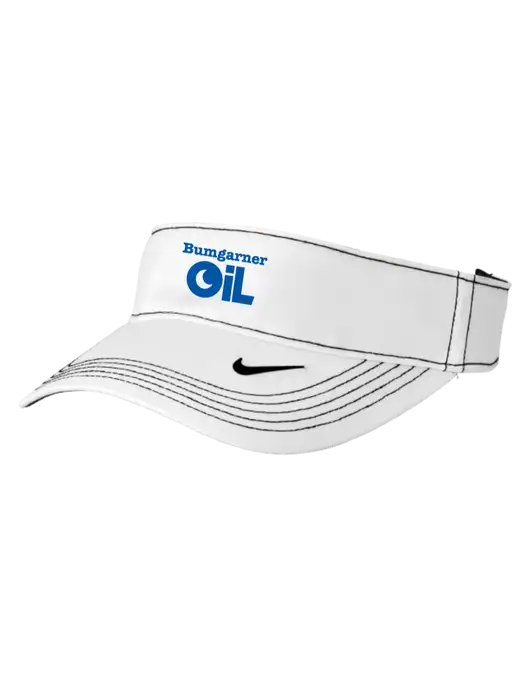 Nike White Dri-FIT Ace Visor w/Bumgarner Oil Logo